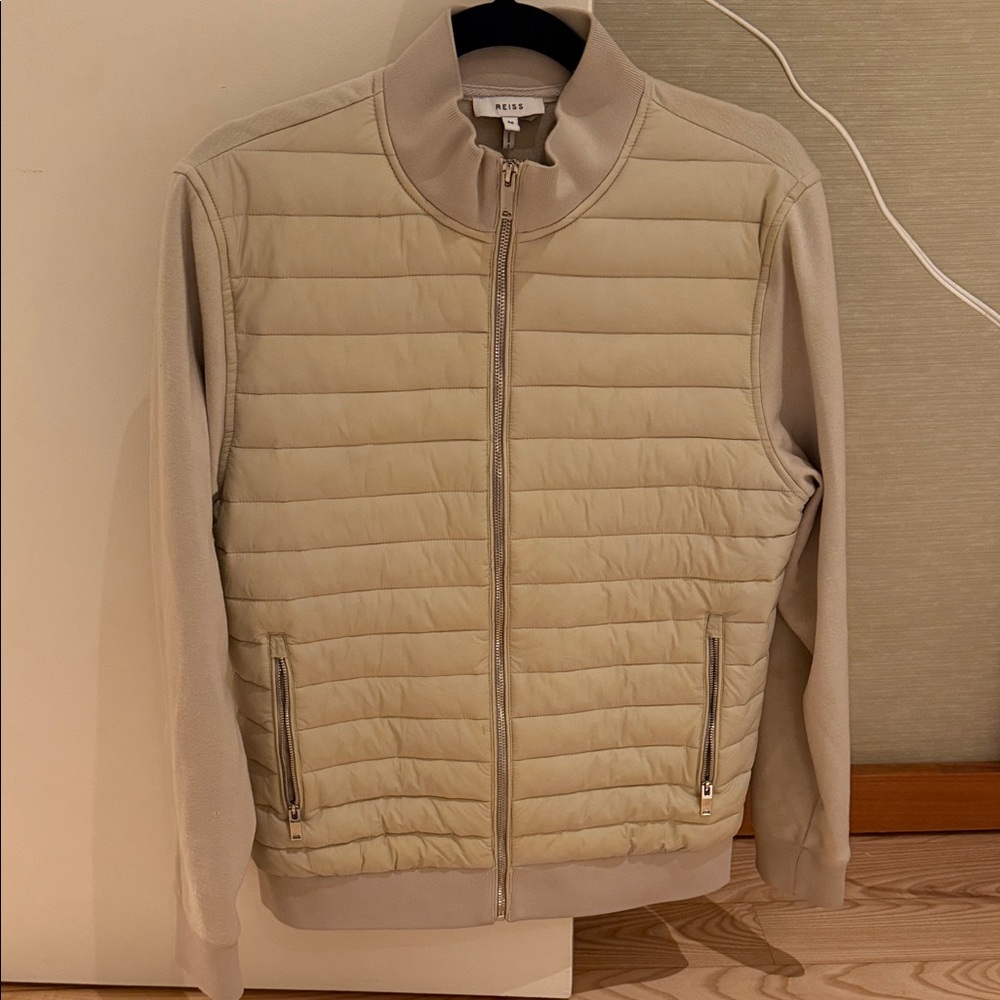 Reiss Beige Men's Puffer Jacket
